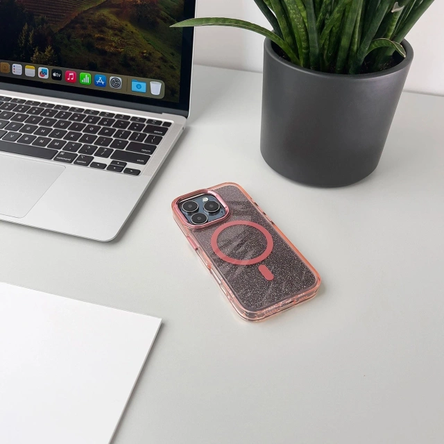 Etui do Samsung Galaxy S25 Wozinsky Glitter Różowe Brokatowe