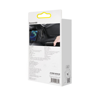 Baseus Share Together Rychlá nabíječka do auta se zásuvkou pro zapalovač, USB USB-C, 120W (šedá)