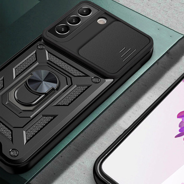 Alogy Camshield Stand Ring Camera Case for Samsung Galaxy S22 Plus black