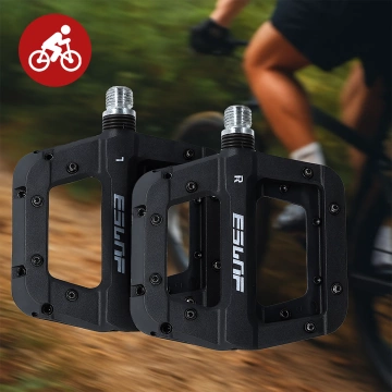 Platform bicycle pedals for road and mountain bikes, MTB platform, 3 bearings, black, set [2 pcs.] Black