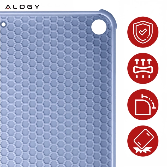 Чохол для Apple iPad 10.2 9 Gen 8/7 2021/2020/2019 Smart Pencil Case Alogy TPU Tablet Cover Blue Glass