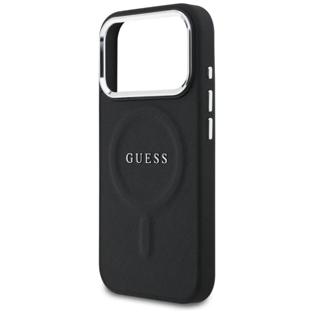 Etui Guess Classic Logo MagSafe na iPhone 17 Pro - Czarny
