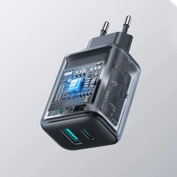 Síťová nabíječka Joyroom USB-C / USB-A 25W SFC / PPS / PD - Černá