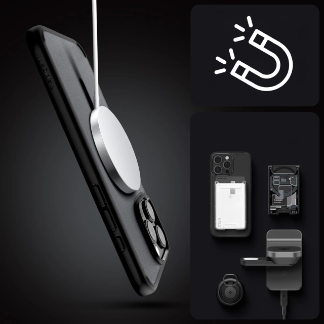 Etui + Szkło Spigen Ultra Hybrid Mag MagSafe do Apple iPhone 16 Pro Frost Black
