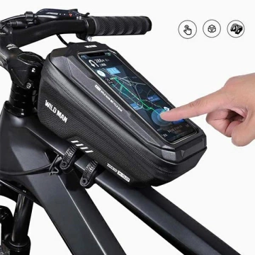 Pouzdro/držák na kolo WILDMAN XS2 rámová brašna černá/černá