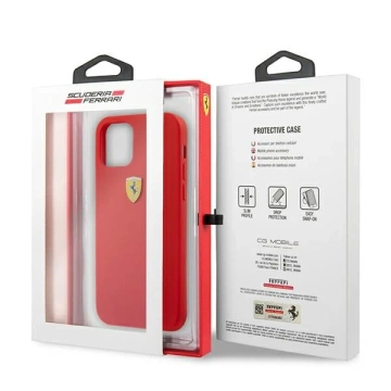 Puzdro pre Ferrari iPhone 13 mini 5,4" čierne/čierne pevné silikónové puzdro
