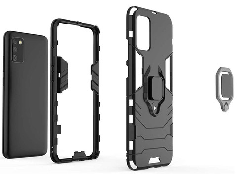 Alogy Stand Ring Armor Case for Samsung Galaxy A02s/ A03s 164mm Black Glass