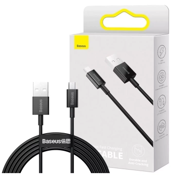 Kábel USB do micro USB Baseus Superior Series, 2A, 2m (černý)