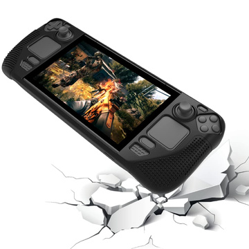 Броньований силіконовий захисний чохол PGTECH TPU Case для Steam Deck Black Glass Console