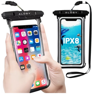 Vodotesné puzdro Alogy vodeodolné univerzálne IPX8 až 6,5 Black