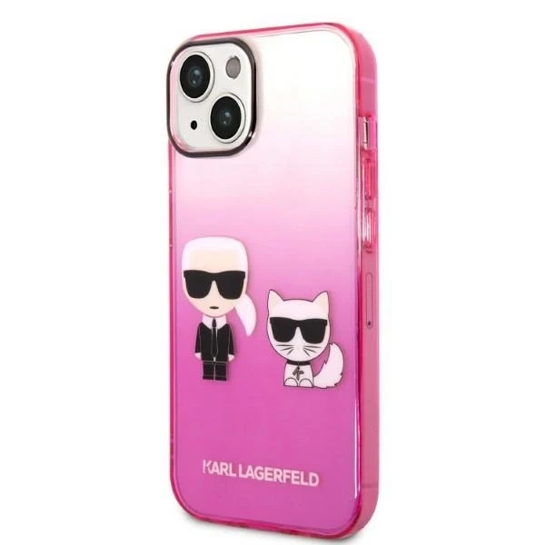 Etui Karl Lagerfeld KLHCP14MTGKCP pro iPhone 14 Plus 6,7" pevný obal Gradient Ikonik Karl