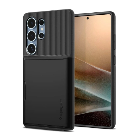 Pouzdro Spigen Slim Armor CS pro Samsung Galaxy S25 Ultra, černé