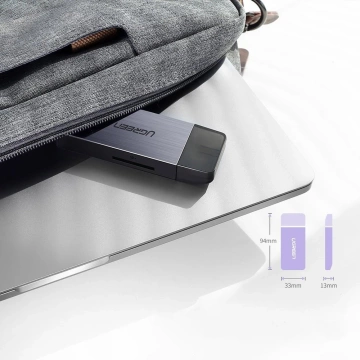 Кардрідер UGREEN SD / micro SD / CF / MS для USB 3.0 сірий (50541)
