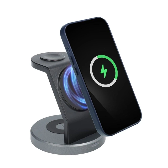 Kožené puzdro Mag Cover kompatibilné s MagSafe pre Apple iPhone 15 Pro Max modré