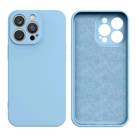 Etui na telefon Silicone case do Samsung Galaxy A14/A14 5G silikonowy pokrowiec jasnoniebieskie