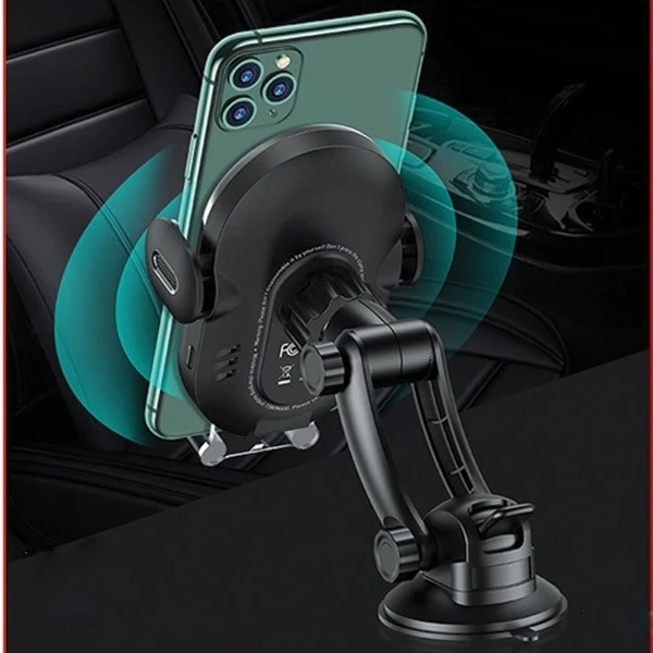 USAMS US-CD131 15W Automatický indukční držák na sklo/desku černá/černá CD131ZJ01