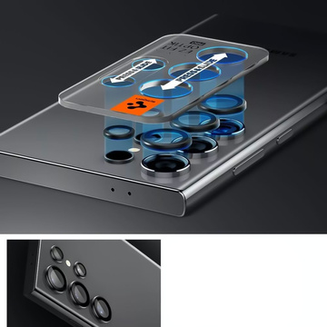 Spigen Optik.tR "EZ Fit" Camera Protector 2-Pack for Samsung Galaxy S24 Ultra Black