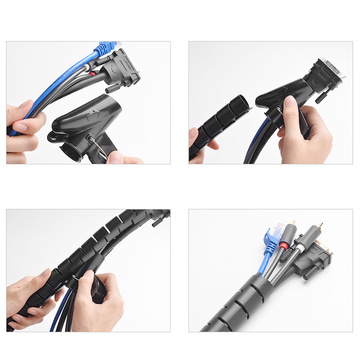 Tube cable organizer UGREEN LP121, 1.5 m (black)