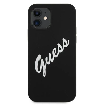 Guess GUHCP12SLSVSBW iPhone 12 mini 5,4 "čiernobielo / čiernobiele pevné puzdro Silicone Vintage