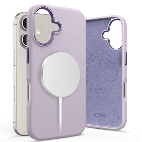 Etui do iPhone 16 Tech-Protect Silicone Pure MagSafe Mauve