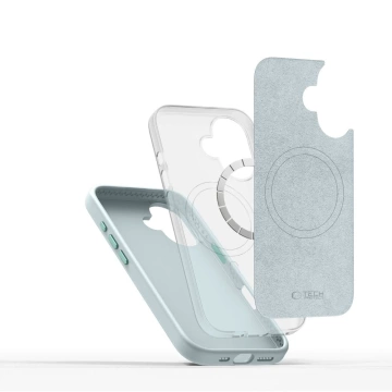 Silikónový obal Tech-Protect Pure MagSafe pre iPhone 16, nebesky modrý