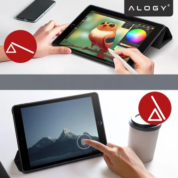 Etui do Apple iPad 9.7 2017 / 2018 Alogy SmartShell™ Smart Case z Funkcją Podstawki, Miękka Obudowa z TPU, Magnetyczne Zamknięcie Czarne