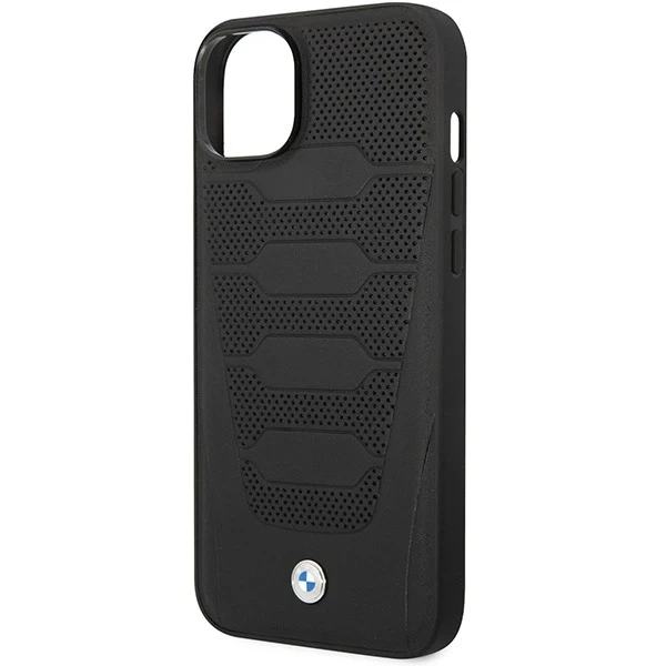 BMW BMHCP14S22RPSK Phone Case for Apple iPhone 14 6.1" black/black Leather Seats Pattern