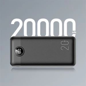 Powerbank External battery VEGER L20S - 20 000mAh LCD Quick Charge PD 20W black (VP2039PD / W2039PD )