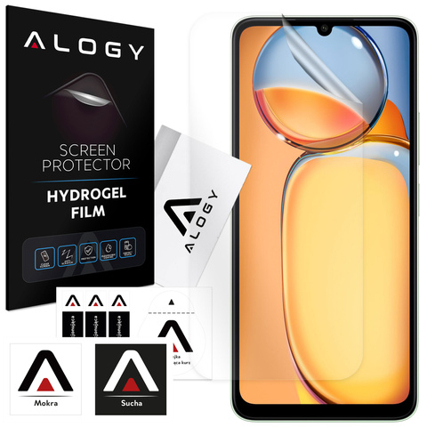 Hydrogélová fólia pre Xiaomi Redmi 13C, ochranná obrazovka telefónu, Alogy Hydrogel Film