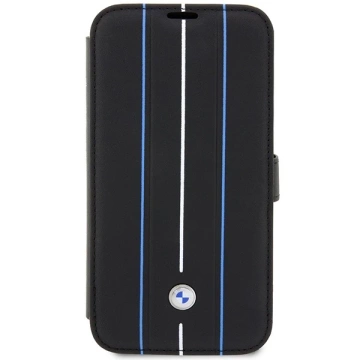 Etui BMW BMBKP14L22RVSK do Apple iPhone 14 Pro 6,1" knižnica Kožená pečiatka Blue Lines