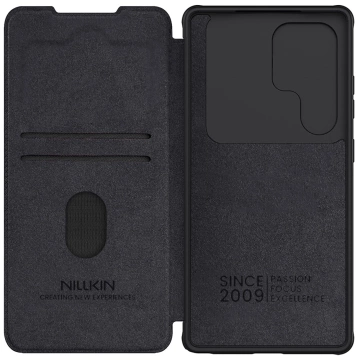 Case for Samsung Galaxy S25 Ultra Nillkin Qin Pro Black with Flip
