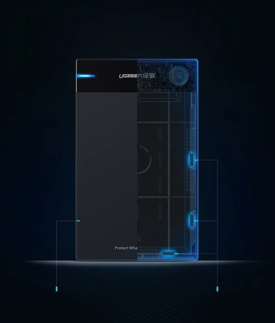 Ugreen kryt HDD SATA 3,5'' USB 3.0 černý (50422)