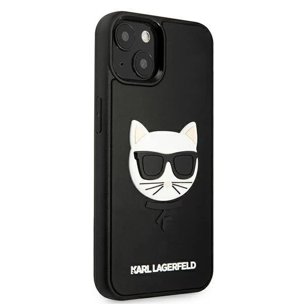 Karl Lagerfeld KLHCP13SCH3DBK 13 mini 5,4" czarny/чорний твердий чохол 3D Rubber Choupette