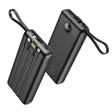 Powerbank Externá batéria (POWER BANK) VEGER C20 - 20 000mAh (Micro Type C Lightning 8-pin) čierna W2047