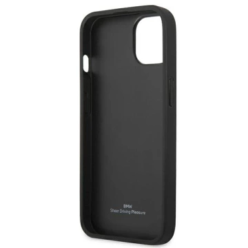 Etui BMW BMHCP13MRSPPR do Apple iPhone 13 6,1" pevné pouzdro Leather Curve Perforate