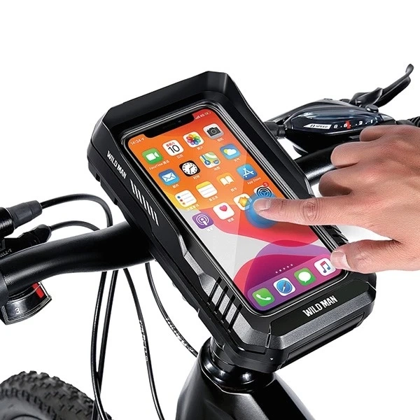Wildman FK4 Bike Handlebar Bag Waterproof Phone Bag Black