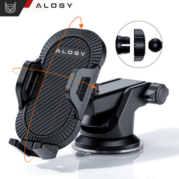 Autotelefonhalter für das Auto 3in1 Alogie an der Windschutzscheibe zum Armaturenbrettgitter, Cockpit Schwarz