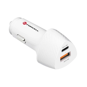 Автомобільний зарядний пристрій Forcell Carbon 38W PD 3.0 QC 3.0 з USB-C та USB