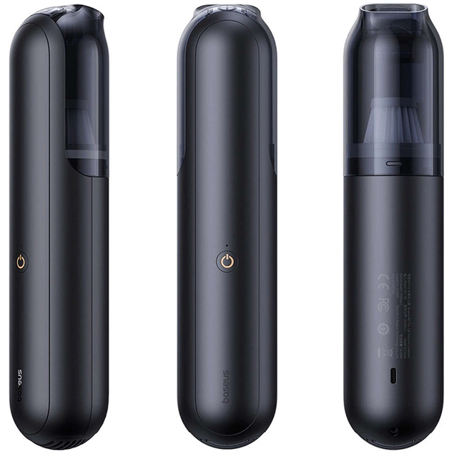 Odkurzacz samochodowy bezprzewodowy bezworkowy 30W Baseus A0 Pro 4000Pa HEPA USB-C czarny