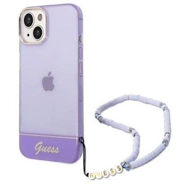 Etui Guess GUHCP14MHGCOHU do Apple iPhone 14 Plus 6,7" fioletowy/purple hardcase Translucent Pearl Strap