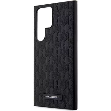 Karl Lagerfeld KLHCS23LSAKLHPK für Samsung Galaxy S23 Ultra S918 Hardcase czarny/black Saffiano Mono Metal Logo