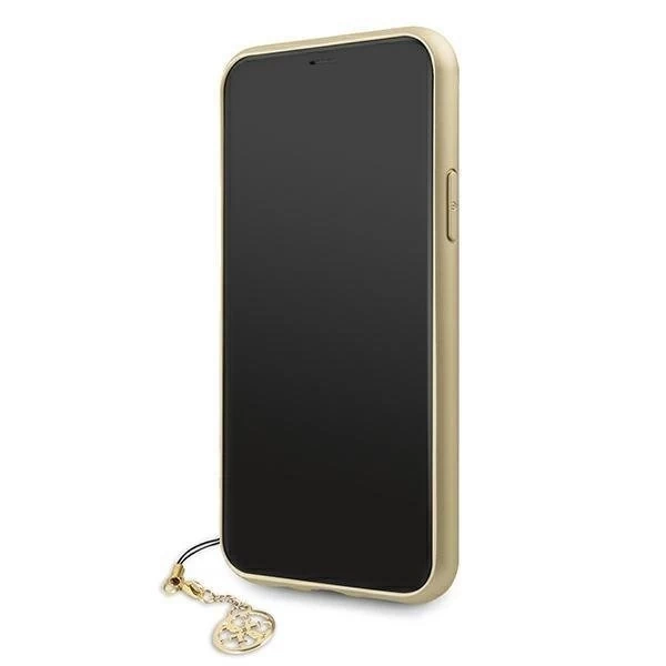 Guess GUHCN61GF4GBR iPhone 11 hnědé /brązowy pevné pouzdro 4G Charms Collection