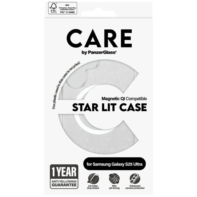 Etui do Samsung Galaxy S25 Ultra CARE by PanzerGlass Flagship Urban Combat StarLight White QI