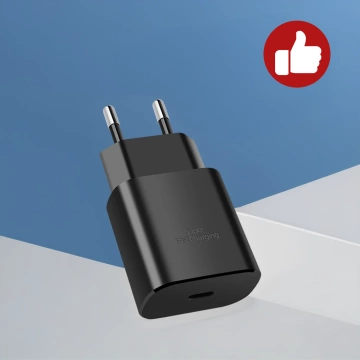 Оригінальний зарядний пристрій Samsung USB-C, 25 Вт, кабель типу C, 180 см, комплект преміум-швидкої зарядки, білий