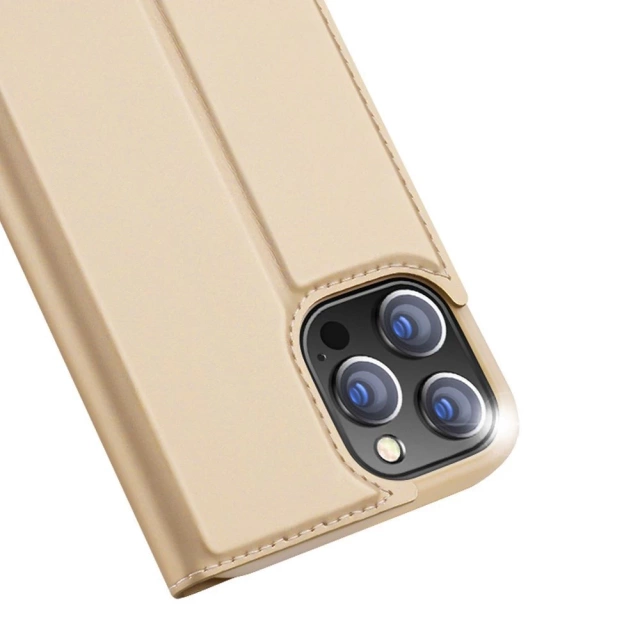 Dux Ducis Skin Pro holster case cover with flip iPhone 13 Pro Max gold