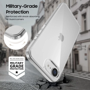 Puzdro na iPhone 16e Tech-Protect FlexAir Hybrid, priehľadné