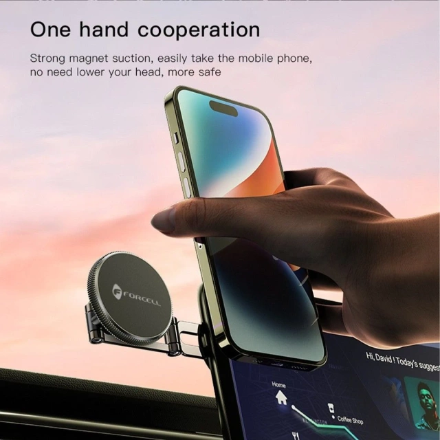 Uchwyt Samochodowy Magnetyczny Forcell IronSecure MagSafe Metalowy