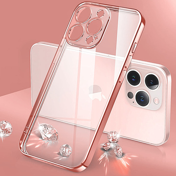 Alogy TPU Luxury Case with Camera Protector для Apple iPhone 12 Pro, рожевий і прозорий