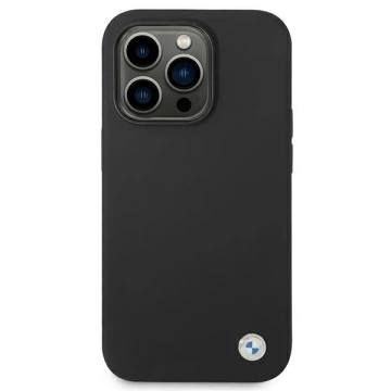 Etui BMW BMHCP14XSILBK pre iPhone 14 Pro Max 6,7" silikónové kovové logo