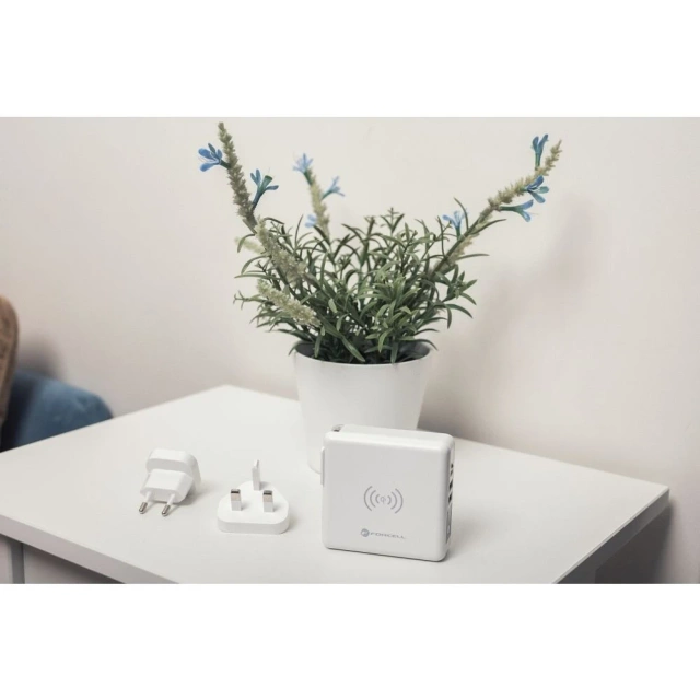 Forcell 4in1 Reiseladegerät 8000mAh QC3.0 USB-C Powerbank Induktion
